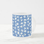 Witte stippen Mok van glas (Voorkant rechts)