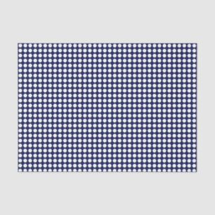 Witte Stippen op marineblauw weefselpapier Tissuepapier