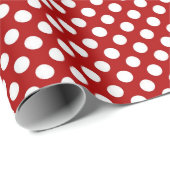 witte stippen op rood cadeaupapier (Rol Hoek)