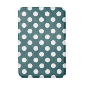 Witte stippen op turquoise badmat (Voorkant Verticaal)