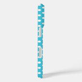Witte Stippen op turquoise Case-Mate iPhone Case (Achterkant / Rechts)