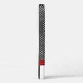 Witte stippen op zwart met strik Case-Mate iPhone case (Achterkant / Rechts)