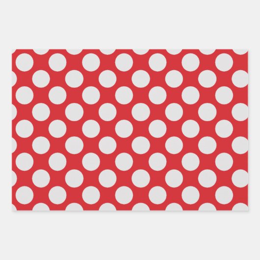 Witte Stippen Rood Inpakpapier Vel (Voorkant 3)
