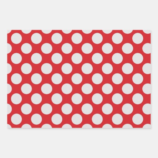 Witte Stippen Rood Inpakpapier Vel (Voorkant 2)