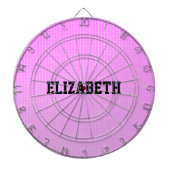 Witte stippen roze patroon dartbord (Voorkant)