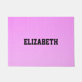 Witte stippen roze patroon deurmat (Voorkant)