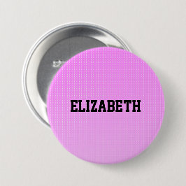 Witte stippen roze patroon ronde button 7,6 cm