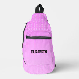 Witte stippen roze patroon sling bag