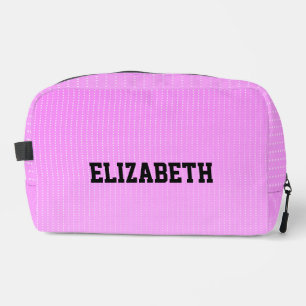 Witte stippen roze patroon toilettasje