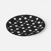 Witte stippen, stippen, Stippen, gestippeld Papieren Bordje (Gekanteld)