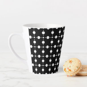 Witte Stippen, Stippenpatroon, Stippen, Gestippeld Latte Mok