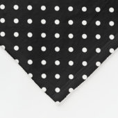 Witte Stippen Zwarte poladot Fleece Deken (Hoek)