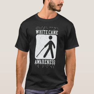 Witte Stok Bewustzijn Braille Blindenbewustzijn 1 T-shirt