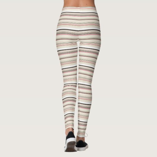 witte strepen leggings (Achterkant)