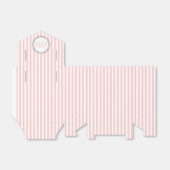 Witte strepen monogram bruiloft bedankdoosjes (Uitgevouwen)