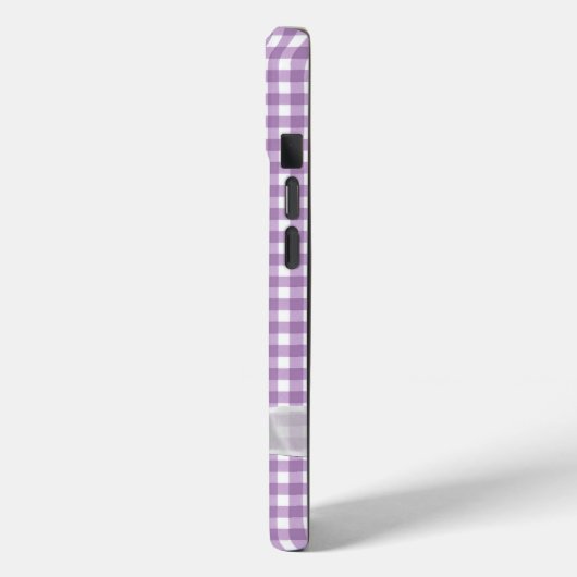Witte strik op Paarse gingham Case-Mate iPhone Case (Achterkant / Links)