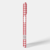 Witte strik op rood en wit gingham Case-Mate iPhone case (Achterkant / Rechts)