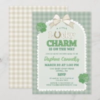 Witte Strik Paardenschoen Lucky Charm Baby Shower
