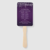 Witte String Lights op Royal Paarse Handwaaier (Achterkant)