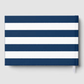 Witte stripes en aangepaste kleuren voor thuisgebr gastenboek (Achterkant)