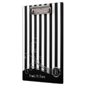 Witte Stripes en zwarte Swirls Klembord (Links)