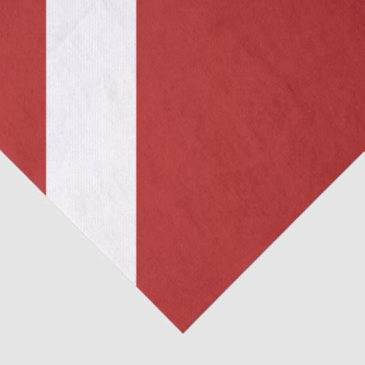 Witte strips en Chevrons op rood met monogram Tissuepapier (Detail)