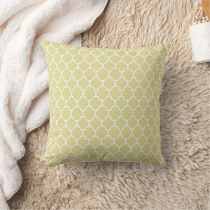 Witte strogele Quatrefoil Pillow Kussen