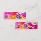 WITTE STROMEN EN GOUDE BUTTERFLES MINI VISITEKAARTJE (Voorkant / Achterkant)