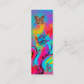 WITTE STROMEN EN GOUDE BUTTERFLES MINI VISITEKAARTJE (Achterkant)