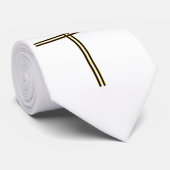 Witte Stropdas met kruis (Opgerold)