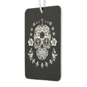 Witte Suikerschedel en kruis met Fleur De Lis Luchtverfrisser (Links)