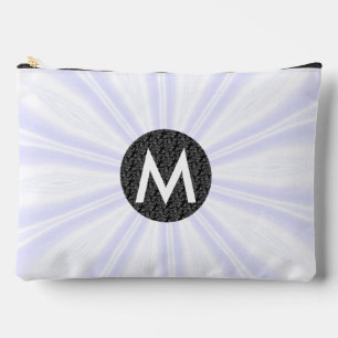 Witte Sunburst Monogram Zwarte Cirkel Etui