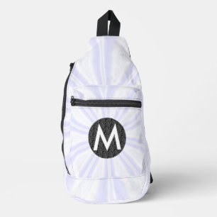 Witte Sunburst Monogram Zwarte Cirkel Sling Bag
