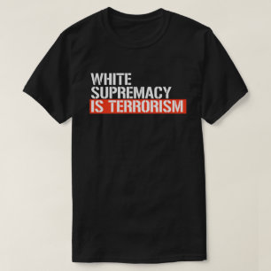 Witte suprematie is terrorisme rechthoekige sticke t-shirt