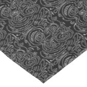 Witte Swirly Abstracte lijnen op zwart tafelkleed (Gekanteld)