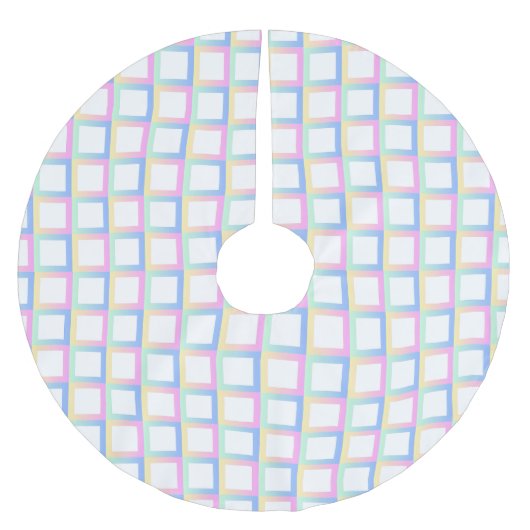 Witte symmetrische geruite verlooppatroon Lijsten Kerstboom Rok (Voorkant)