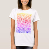 Witte T-shirt met handgemaakt ontwerp van het oogb (Voorkant)