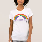 Witte T-Shirt regenbooghond voor vrouwen (Voorkant)