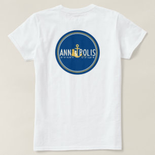 Witte T-shirt voor vrouwen in Annapolis-honden