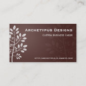 Witte tak op rood Visitekaartje (Achterkant)