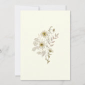 Witte Tan Rustieke Boho Wildflower Wedding Kaart (Achterkant)