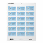 Witte tandheelkundige caduceus spiegel tandenborst etiket (Full Sheet)