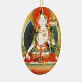 WITTE TARA BUDDHIST DEITY KERAMISCH ORNAMENT (Rechts)