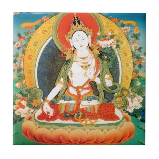 WITTE TARA BUDDHIST DEITY TEGELTJE (Voorkant)