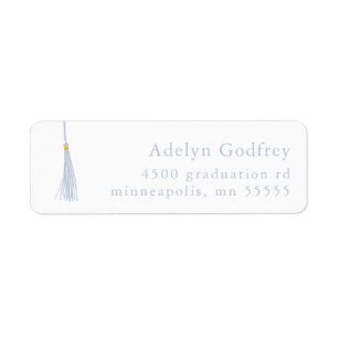Witte Tassel Afstuderen retouradres Etiket