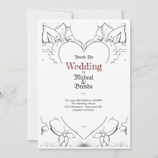 Witte tatoeage kunststijl kaart (Voorkant)