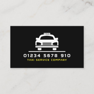 Witte Taxi Cab Logo, prijslijst Visitekaartje