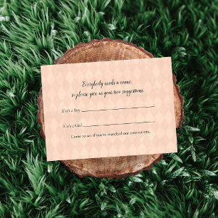 Witte teddybeer naam suggestie Baby shower spel Informatiekaartje