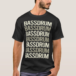 Witte tekst basdrum t-shirt