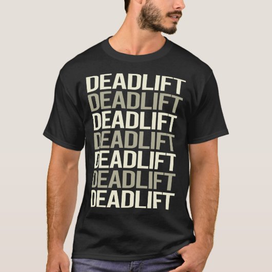 Witte tekst Deadlift T-shirt (Voorkant)